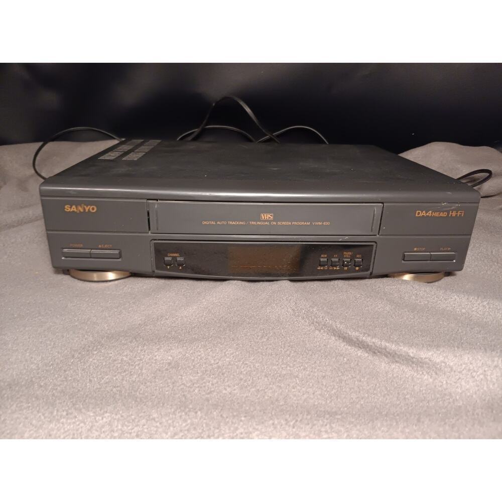 Sanyo DA 4‑Head HiFi VHS Player For Parts As‑Is Video Cassette Recorder VCR